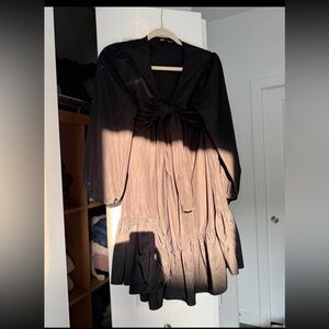 Zara Black and Brown Bow Dress